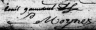 1710 signature Louis Ganneval au décès Marguerite Ganneval