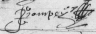 1674 signature François Pompey AO